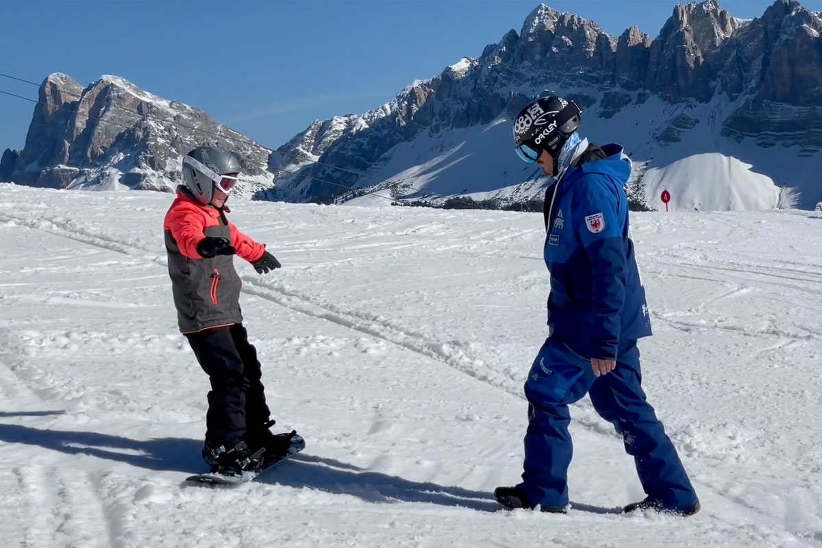 Lezioni private di snowboard per bambini e adulti di tutti i